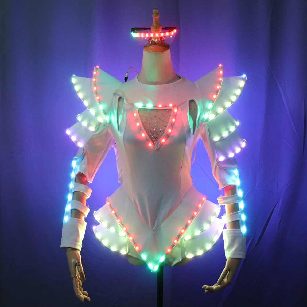 New Arrival Bride Light Up Luminous Clothes LED Costume Ballet Tutu Led Dresses For Dancing Skirts Wedding Party