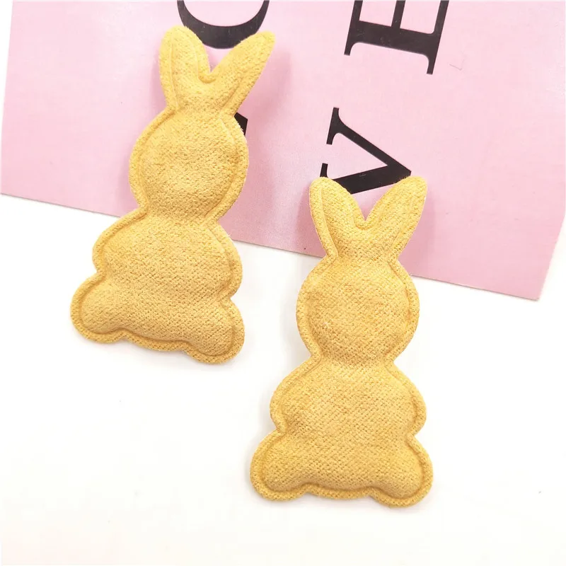 60pcs/lot Rabbit Shape Padded appliques for headwear decoration handmade hair clip accessories