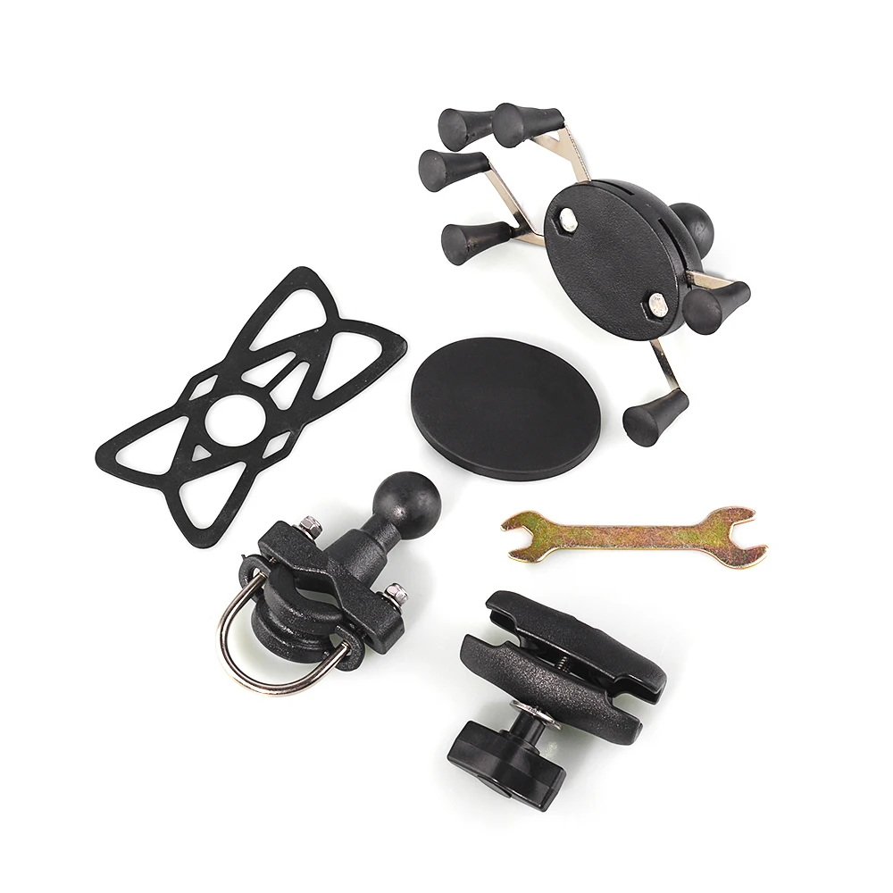 Motorcycle Phone Holder Bicycle Phone Holder Bike Handlebar Support Motor Mount Card slots For 3.5-6.3 inch