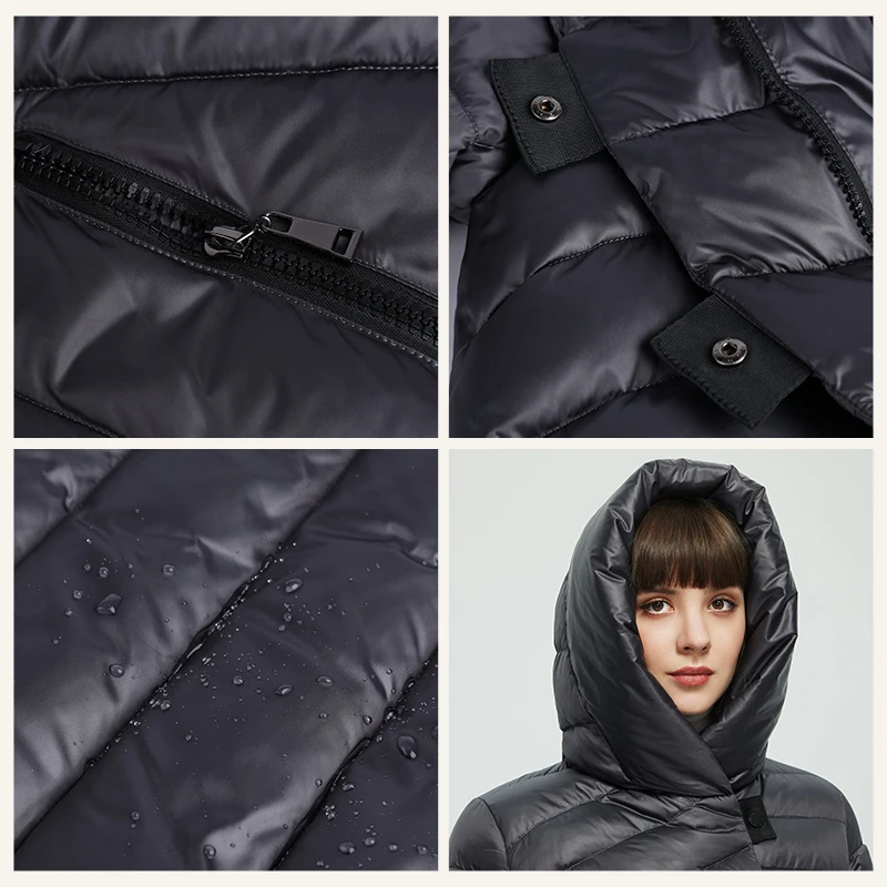 HaiLuoZi 2022ผู้หญิงฤดูหนาวเสื้อ Plus ขนาดยาว Oversize Hooded Quilting ซิปหนา Outwear หญิง Parka ผู้หญิงเสื้อ08