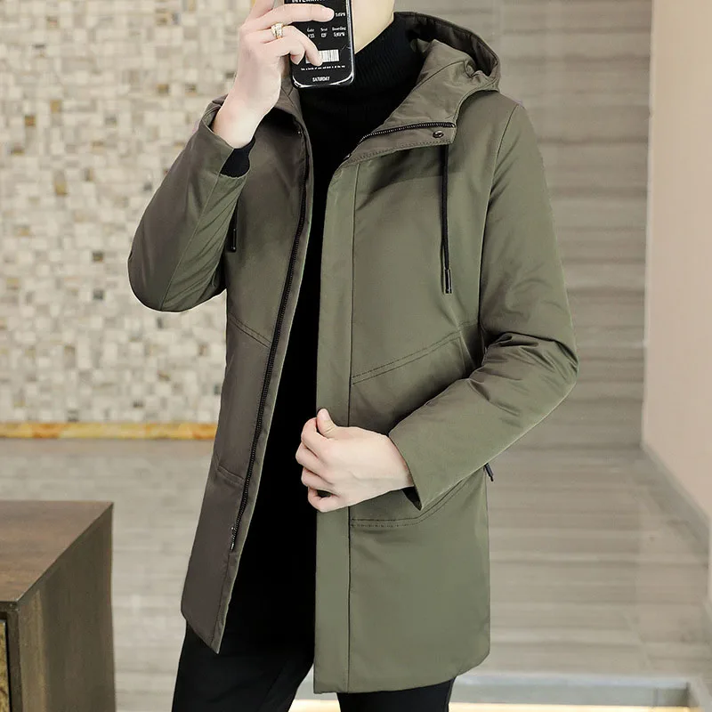 Men Jackets Autumn Winter Men\'s Trench Coat Men Casual Thicken Warm Hooded Jacket Male Windbreaker Outerwear Parkas Man coat 6XL