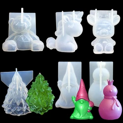 3D Bear Unicorn Deer ChristmasSilicone Mold Resin Candle Fondant Cake Decorating Tools
