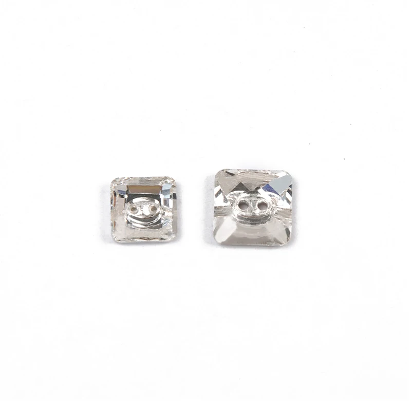 YANRUO 3017 All Sizes Crystal Clear Square Luxury Glass Rhinestones Sewing Items Decorative Buttons For Crafts