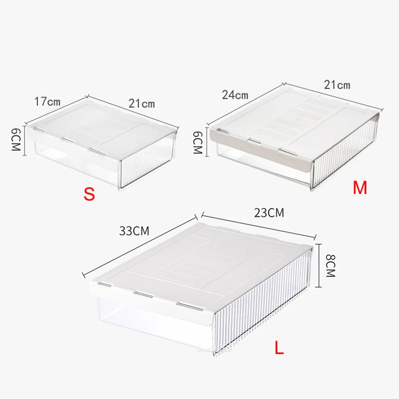 Drawer type Storage box under Desk Punch free Self Stick desktop Organizer Invisible Office Stationery sundry storage drawer