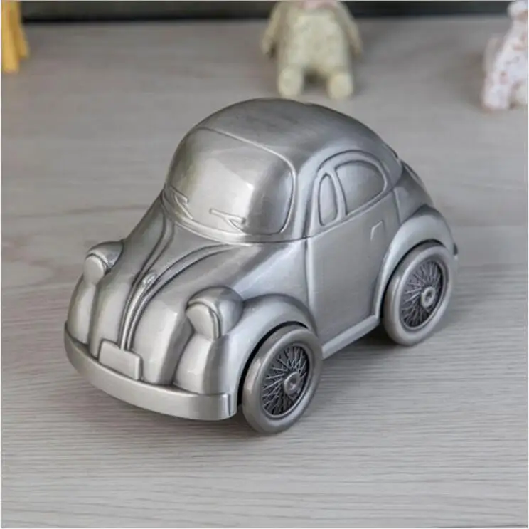 

Metal car model piggy bank money storage boxs saving money box kids safe coin jar /dispenser/counter for Children's gifts SNG061