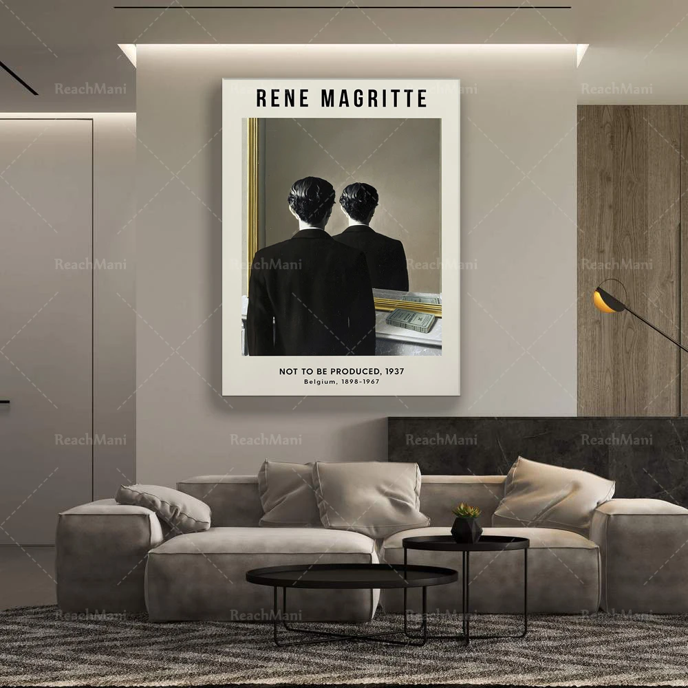 Rene Magritte - Not to be Produced - Poster -Canvas - Home Decor - Vintage Painting, Surrealism, Modern Art, Wall Art