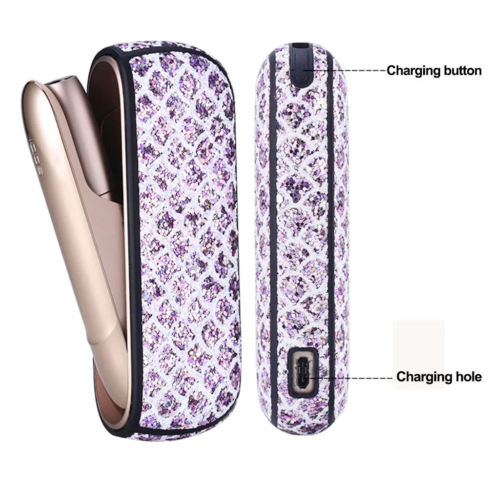 Bling Wood Crocodile Style Case for IQOS 3DUO Cover Protective Leather Pouch Bag for ICOS 3 DUO Accessories