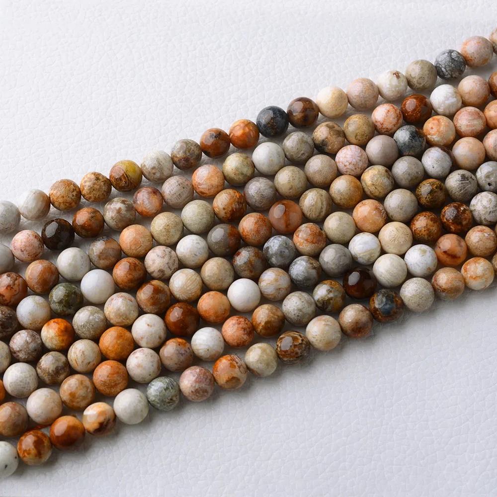 2 strands Natural Mixed Color Coral Loose Round Beads 8mm,15.5 Inch