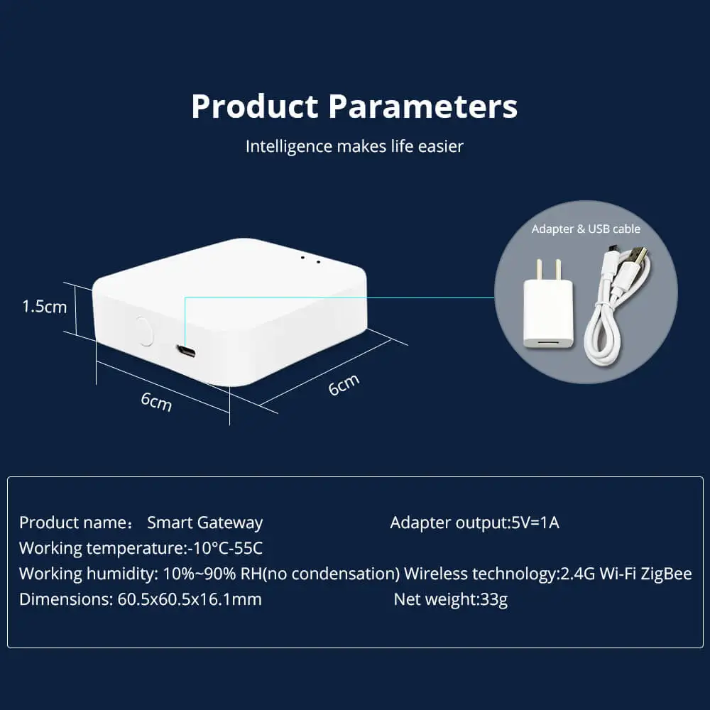 Zemismart Tuya Zigbee 3.0 Wireless Hub Gaterway Smart Life Bridge telecomando sensore porta sensore di movimento temperatura