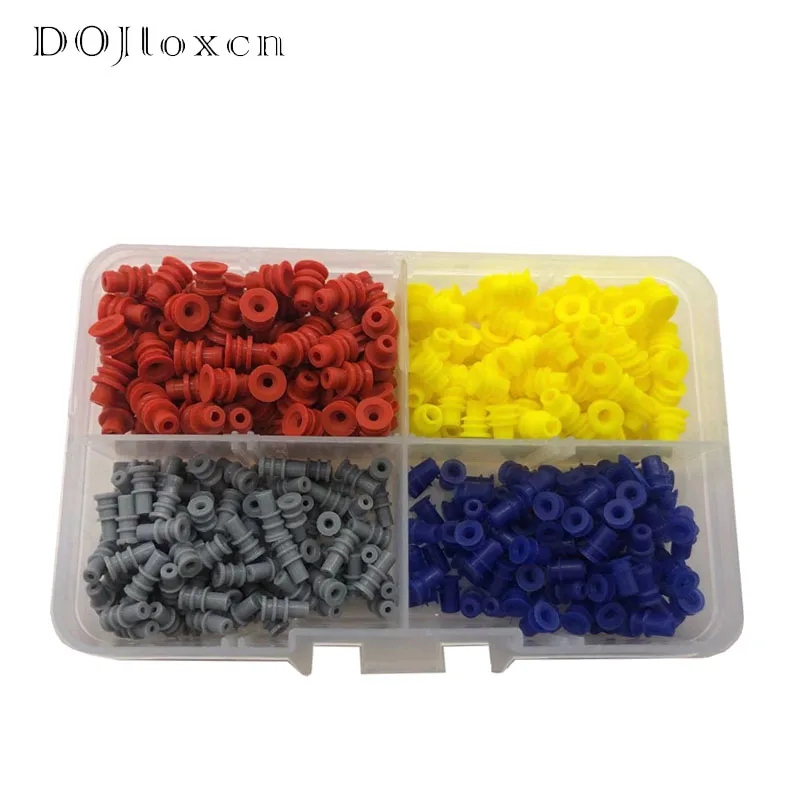 

1 Box 400 Pcs Sealed 1.5mm/3.5mm Connector Rubber Seal Silicone Cable Wire Seals For Waterproof Automotive Electrical Plug