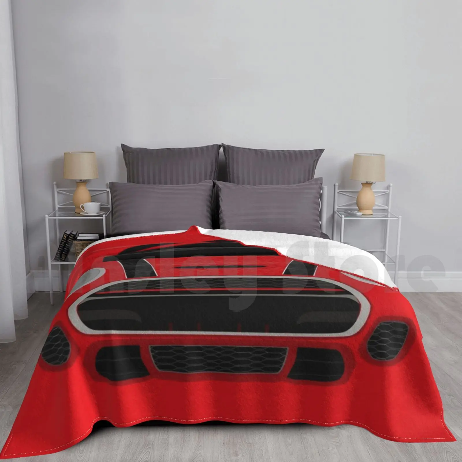 Red Italian Job Blanket Super Soft Warm Light Thin Mini Jcw Mini John Cooper Works John Cooper Jcw German English