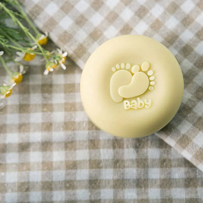 1 sztuk formy silikonowe do mydła kształty stopy dziecka mydło formy silikonowe do mydła formy do Baby Shower Handmade formy silikonowe do mydła — zdjęcie 6