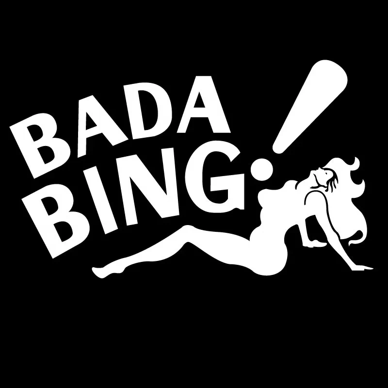 CK21356# 20x12cm Bada Bing funny vinyl car sticker waterproof car decal stickers on car truck bumper rear window