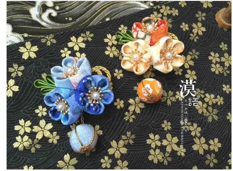 Hand-made Kimono Hairpin Woman Hair Clip for Cosplay Hanfu Japanese Hair Accessories Headdress Beautiful Headwear