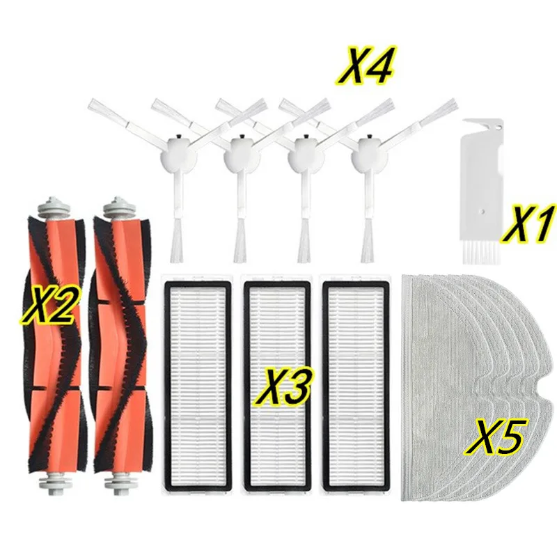 Dành Cho Xiaomi Mijia Hút Chân Không 2C Máy Bụi Phụ Kiện Chính Con Lăn + Mặt Bàn Chải + Bộ Lọc Hepa + Bông Lau Áo