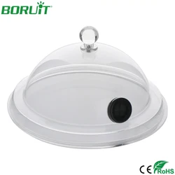 BORUiT 6/10/12 Inch Smoke Lid Molecular Cuisine Cover Hood For Smoking Food Cold Generator Kitchen Tool Cooking Meat BBQ Grill