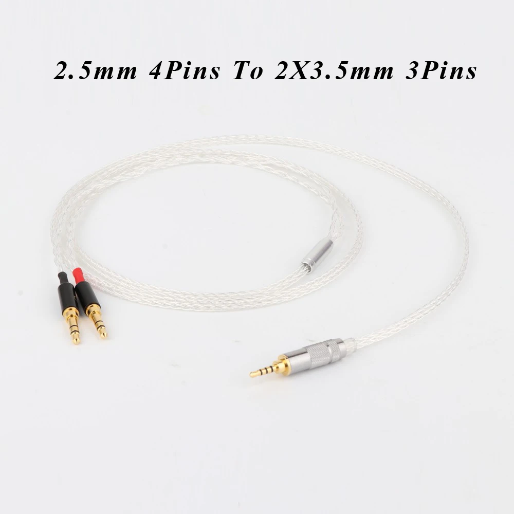Preffair OCC 2.5Mm Kabel Peningkatan Headphone Seimbang untuk Hifiman SUNDARA He400i He400s HE560