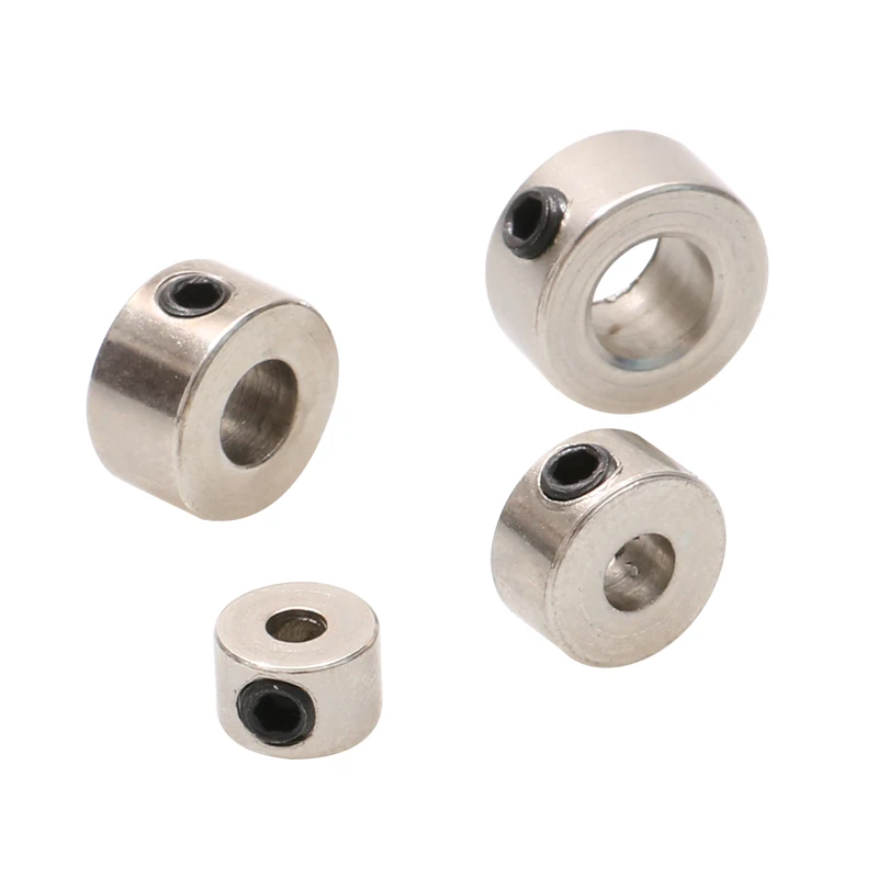 Metal Landing Gear Stopper Roda Lock Collar, Eixo Bloqueio Bucha Fastener, RC Barco Elétrico, Dia Interno, 2.1mm, 3.1mm, 4.1mm, 5.1mm, 10Pcs