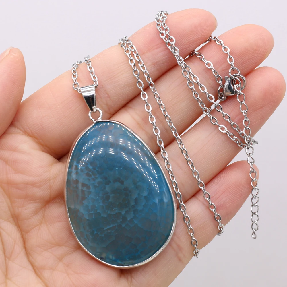 Dragon Pattern Agate Pendant 100% Natural Drop-shaped Necklace Men and Women Couples Banquet Wear Exquisite Holiday Gifts