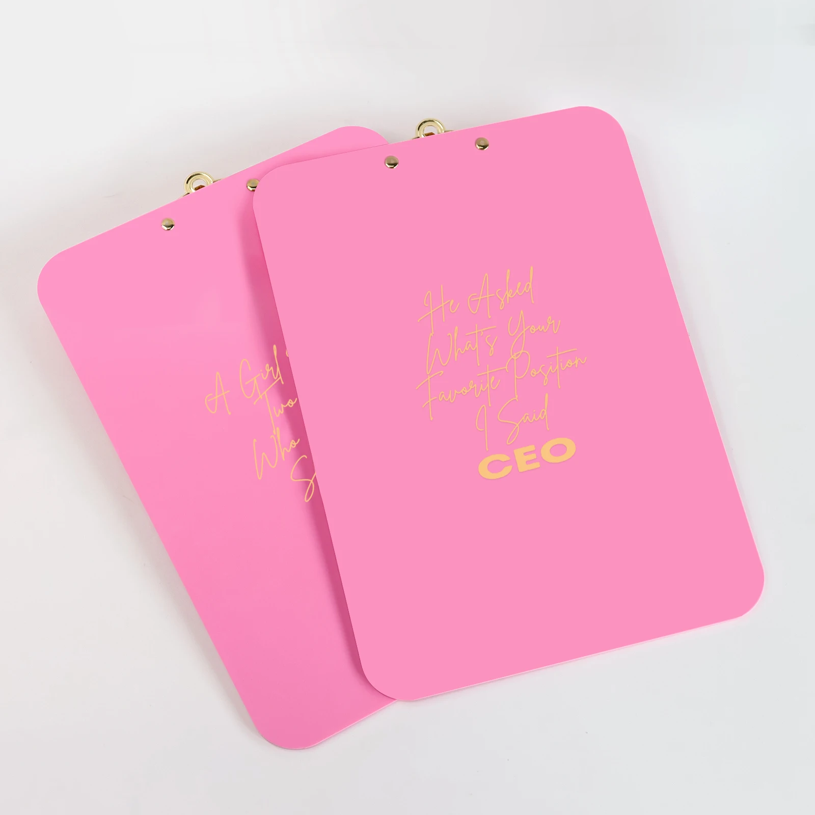 Pink Acrylic File Document Organizer Clipboard A4 Writing Clip Board Conference Accessories Office School Supplies