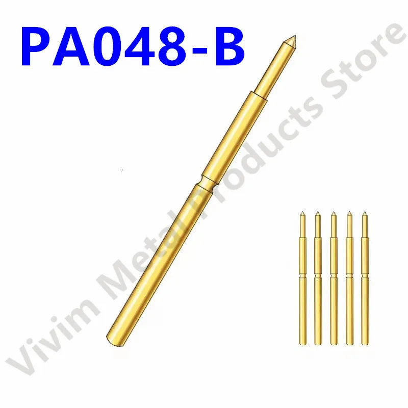 

100PCS PA048-B Spring Test Probe PA048-B1 Pogo Pin P048-B Test Pin P048-B1 Metal Probe Detection Needle Length 12mm Test Probe