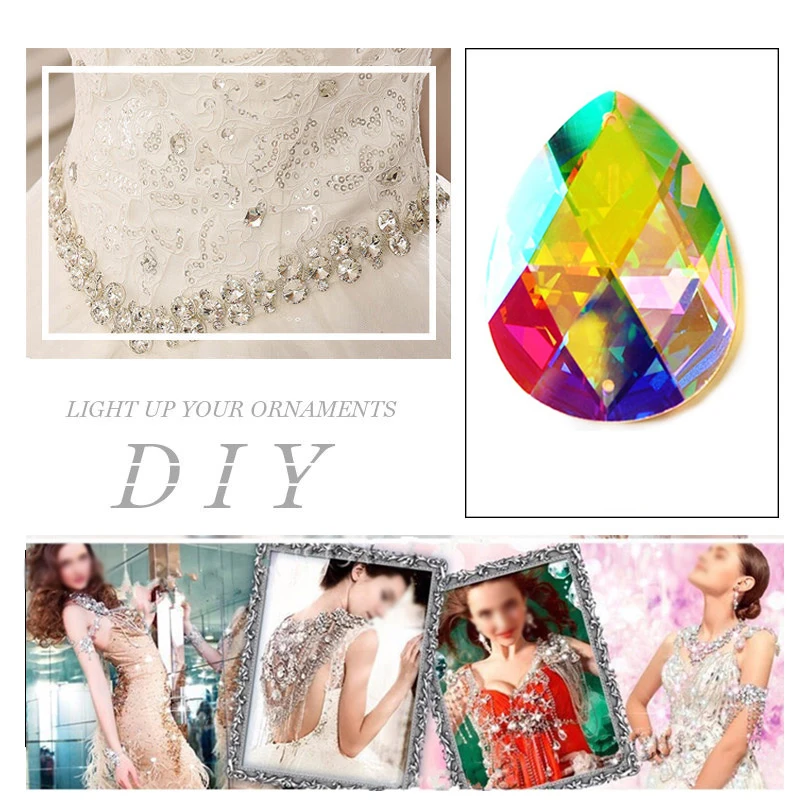 YANRUO Hyazinthe, alle Formen, zum Aufnähen, flache Rückseite, zum Aufnähen, Kristall, DIY, Glas, für Gymnastik, Bastelarbeiten, Strasssteine, Steine für Handys – Detail 1