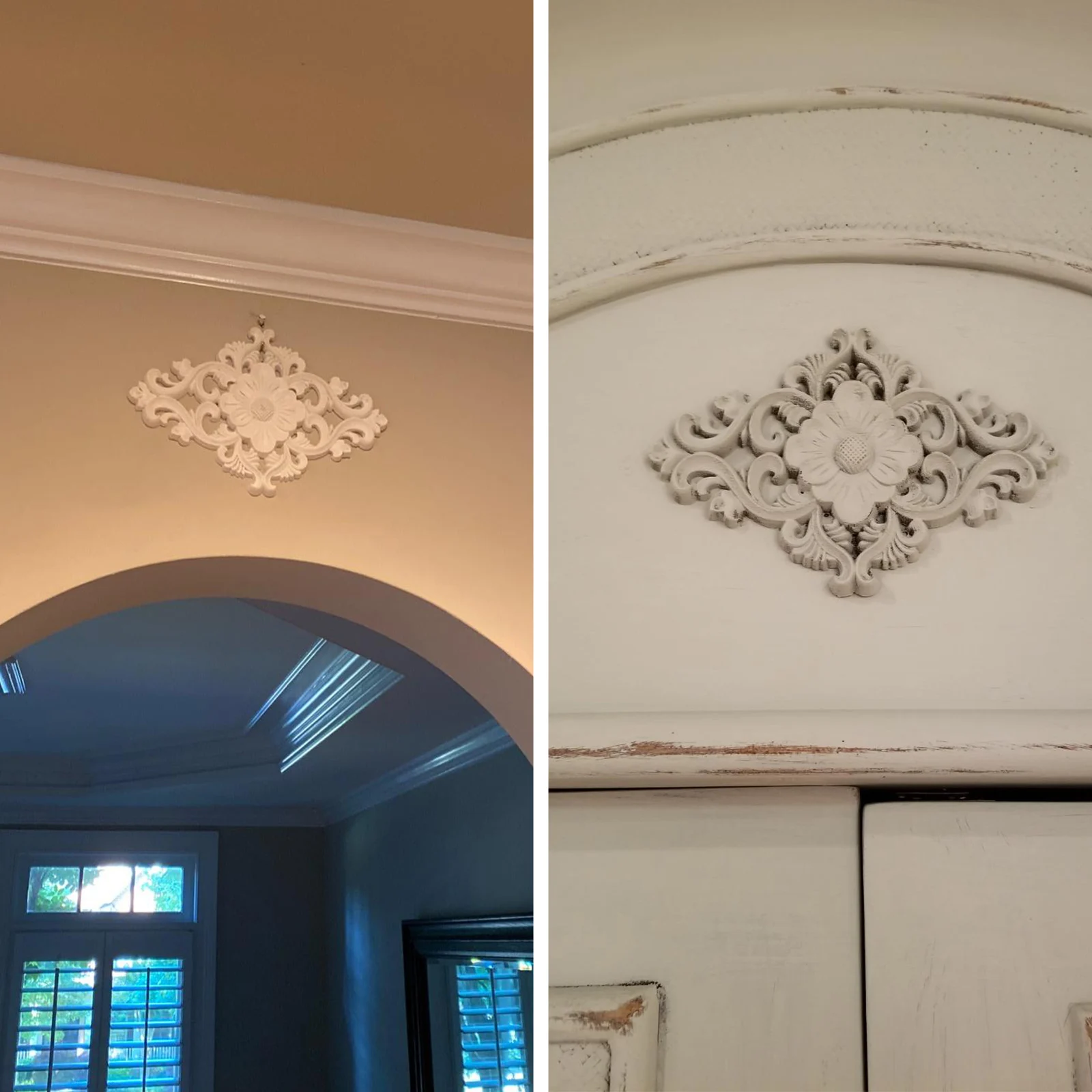 EYCFSJ Sticker Voor Houten Meubeldecoratie Onlay Hout Applique Sticker Hoek Huis Kabinet Venster Ongeverfd Antiek Moderne Decoratieve Decoratie Houten 20Cmx20Cm