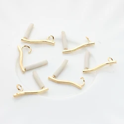 Zinc Alloy  Distorted Long Tip Earrings Base Connectors Linker 1*20mm 6pcs/lot For DIY Earrings Jewelry Making Accessories