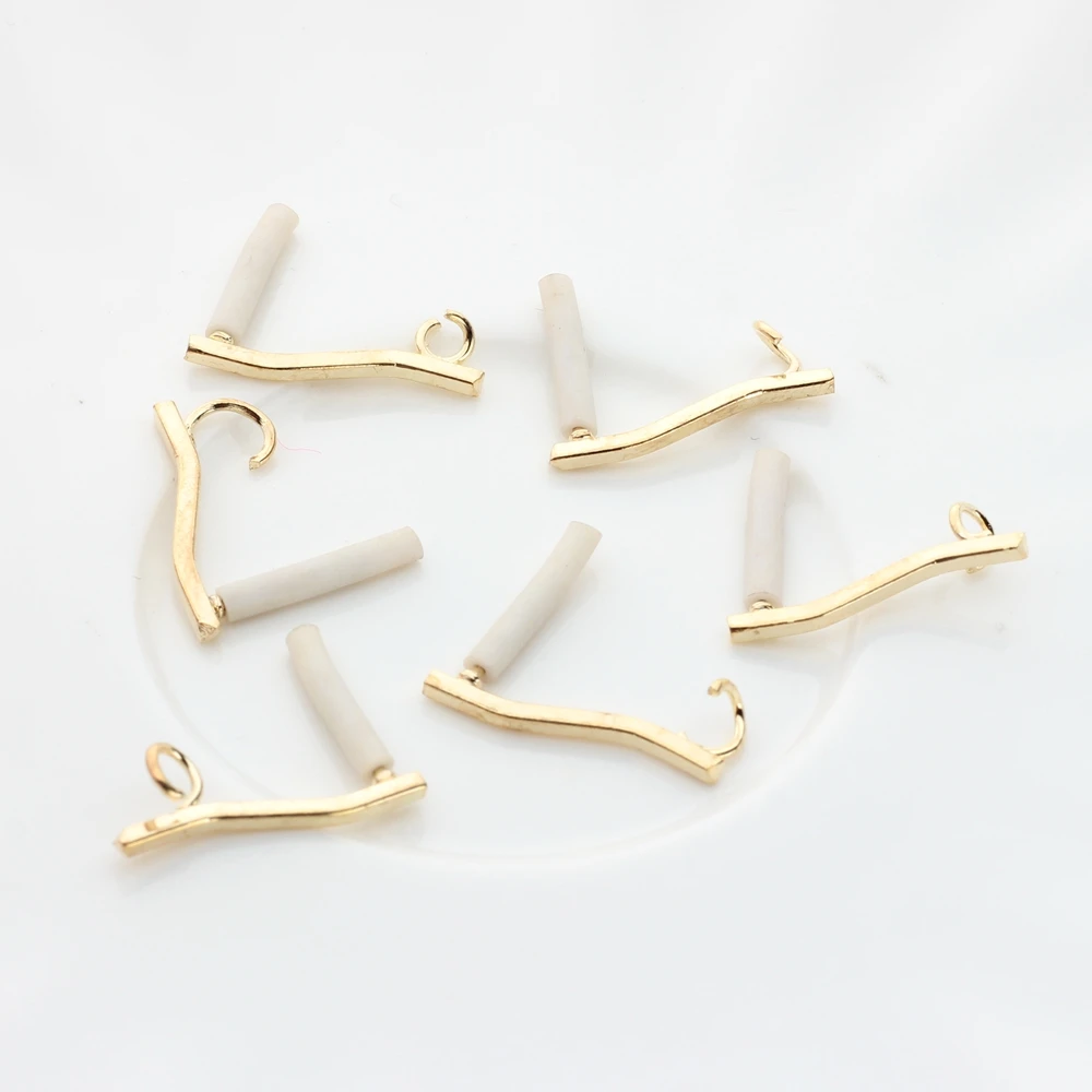 Zinc Alloy  Distorted Long Tip Earrings Base Connectors Linker 1*20mm 6pcs/lot For DIY Earrings Jewelry Making Accessories