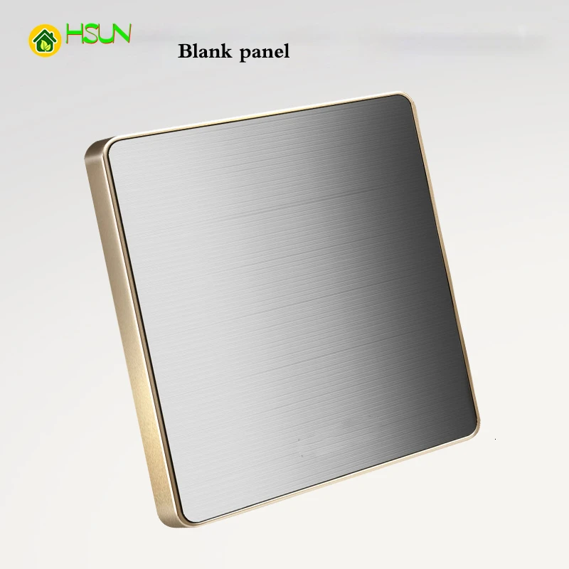 Household Brushed Switch socket panel 5 hole USB socket 16A air conditioning socket 1Gang 2 Gang 3 Gang 4 Gang 1Way 2Way switch