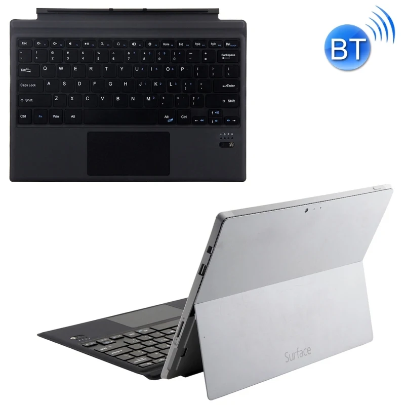 

1089A Magnetic Charging Bluetooth V3.0 Keyboard + Microfiber Leather Case for Microsoft Surface Pro 3 / 4 / 5 / 6