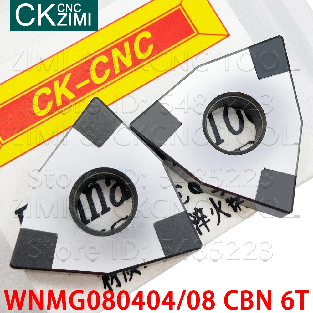 WNMG080404 CBN 6T WNMG080408 CBN 6T Boron Nitrida Pisau Mengubah Sisipan Karbida Mengubah Cutting CNC Logam Mesin Bubut Alat untuk Baja