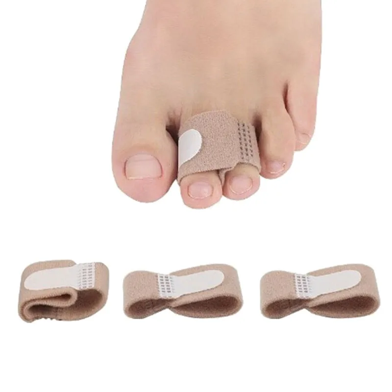 Toe Finger Straightener Hammer Toe Hallux Valgus Corrector Bandage Toe Separator Splint Wraps Foot Care Supplies