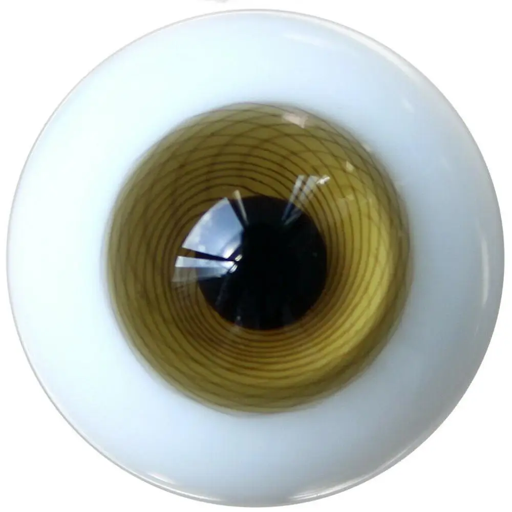 [wamami] 6mm 8mm 10mm 12mm 14mm 16mm 18mm 20mm 22mm 24mm Yellow Glass Eyes Eyeball BJD Doll Dollfie Reborn Making Crafts