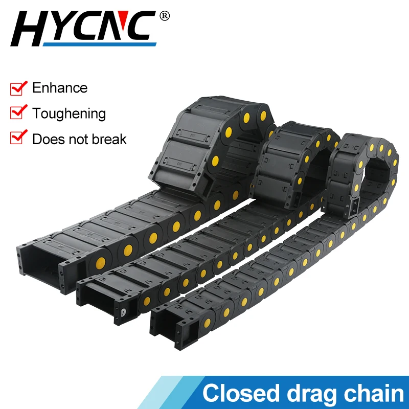 Enclosed Wire Transmission Carrier Nylon Drag Chain, Used For CNC Milling Machine Cable Trough Nested Carrier End Connector