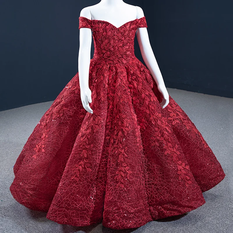 J66601K Jancember-vestidos de desfile rojos para niñas, vestidos de baile de graduación con escote Corazón y hombros descubiertos, 2021