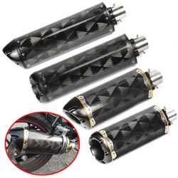 38-51mm Carbon Fiber Universal Modified CNC Motorcycle Exhaust Pipe Muffler Systems Motocross for CBR R1 R3 R6 Escape Moto