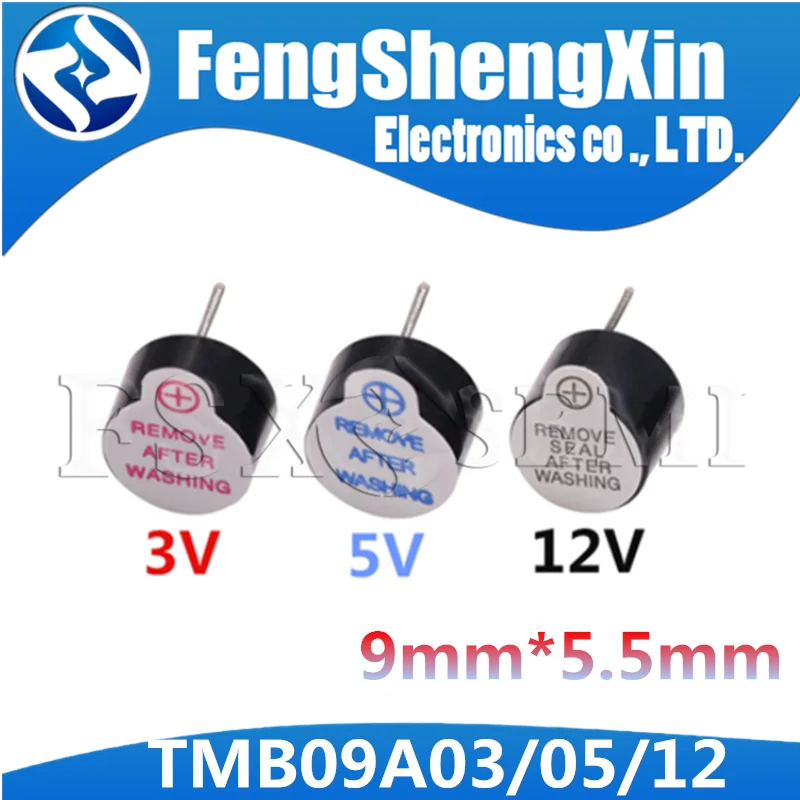 0905 통합 액티브 버저 사운드, TMB09A03, 3V, TMB09A05, 5V, TMB09A12, 9x5mm, 9mm x 5.5mm, 10 개/로트