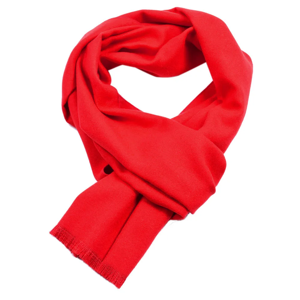 Solid Color Cashmere Scarf Winter Warm Neckerchief Pashmina Navy Black Shawl Scarf for Men Casual Business Scarves Echarpe Wraps