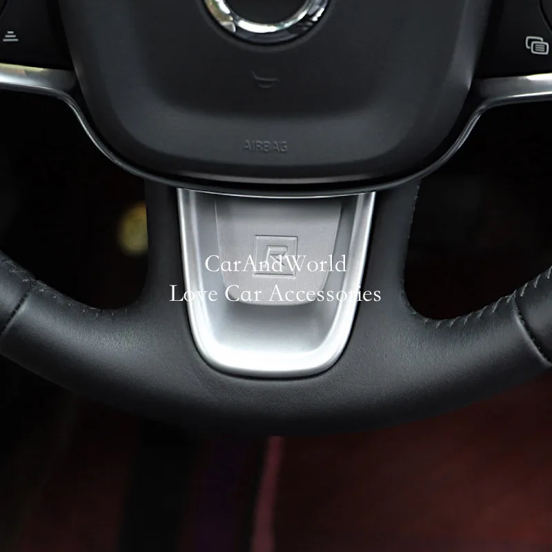 

For Volvo XC40 2018-2025 Interior Steering Wheel Control Panel Button Cover Trim Protector ABS Sticker Car-Styling Accessories