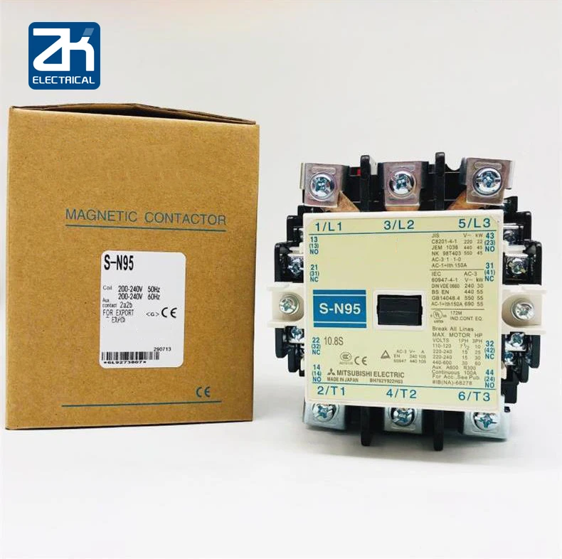 

S-N95 Electromagnetic Contactor Auxiliary 2 Open 2 Closed Elevator AC 220V110V380V Made in China