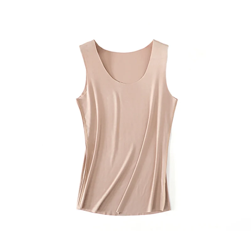 Slim Fitted Tank Tops Women Raw Trim Sleeveless Shirt