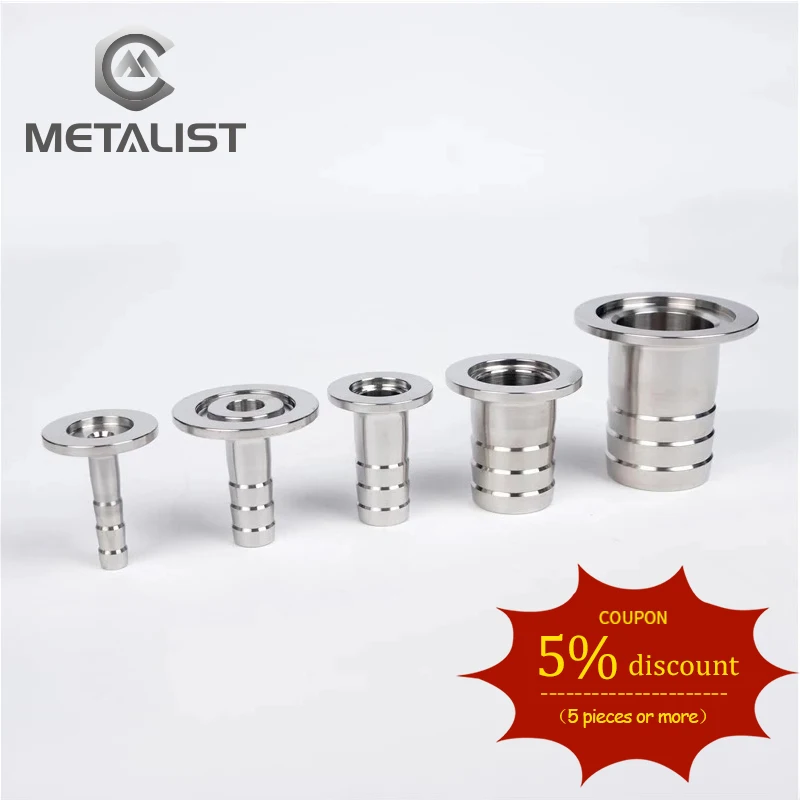 

METALIST Complete sizes OD 102MM Stainless Steel SS304 Sanitary Hose Barb Pipe Fitting Ferrule OD 119mm fit 4" Tri Clamp