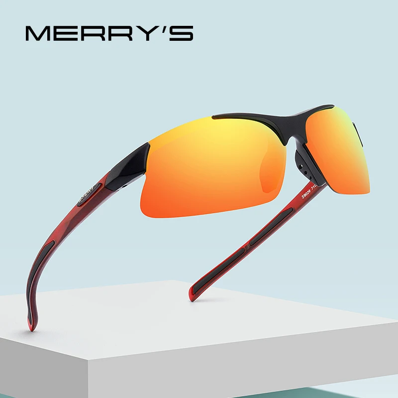 

MERRYS DESIGN Men Polarized Outdoor Sports Sunglasses Women Half Frame Goggles Glasses For Running UV400 Protection S9026