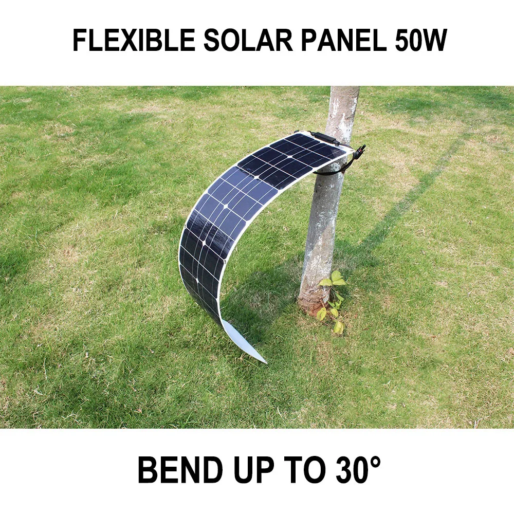 อเนกประสงค์50W 100Wยืดหยุ่นแผงMonocrystalline Siliconโมดูลสำหรับเรือ,รถ,Camper,เรือยอชท์,12V