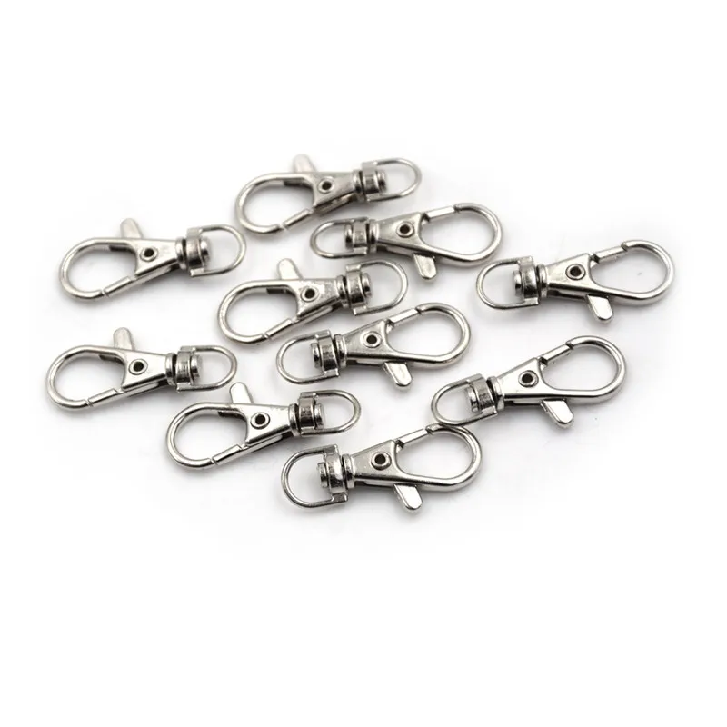 10pcs/set Lobster Clasp Swivel Trigger Clip Snap Hook Bag Car Key Rings Keychain alloy fastener small dog leashes hanging crafts