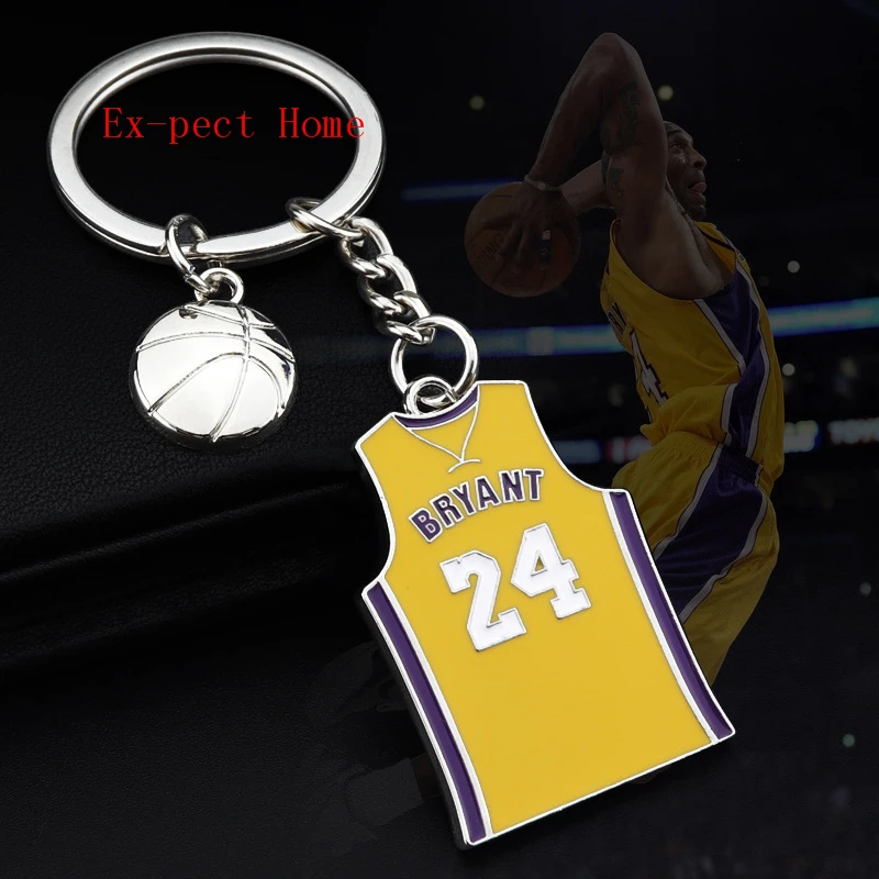 FREE SHIPPING BY DHL 100pcs/lot Metal Kobe Basketball Jersey Keychains Basketball Keyrings Memorial Gifts