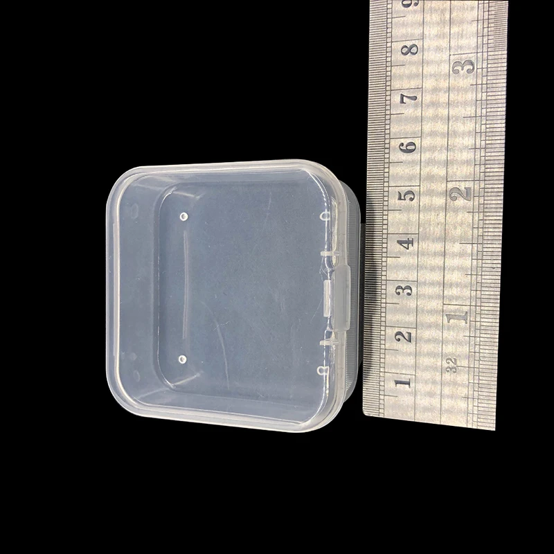 Picture 6: 10PCS Transparent Plastic Small Storage Square Beads Earring Box Jewelry Stud Earrings Electronic Components Box Container