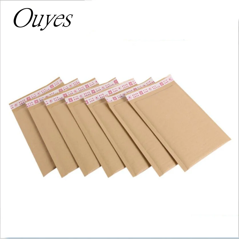 Enveloppes d\'expédition à bulles en papier kraft, sacs d\'expédition d\'affaires, sac à bulles moindre, enveloppe rembourrée, emballage en poudre, 100