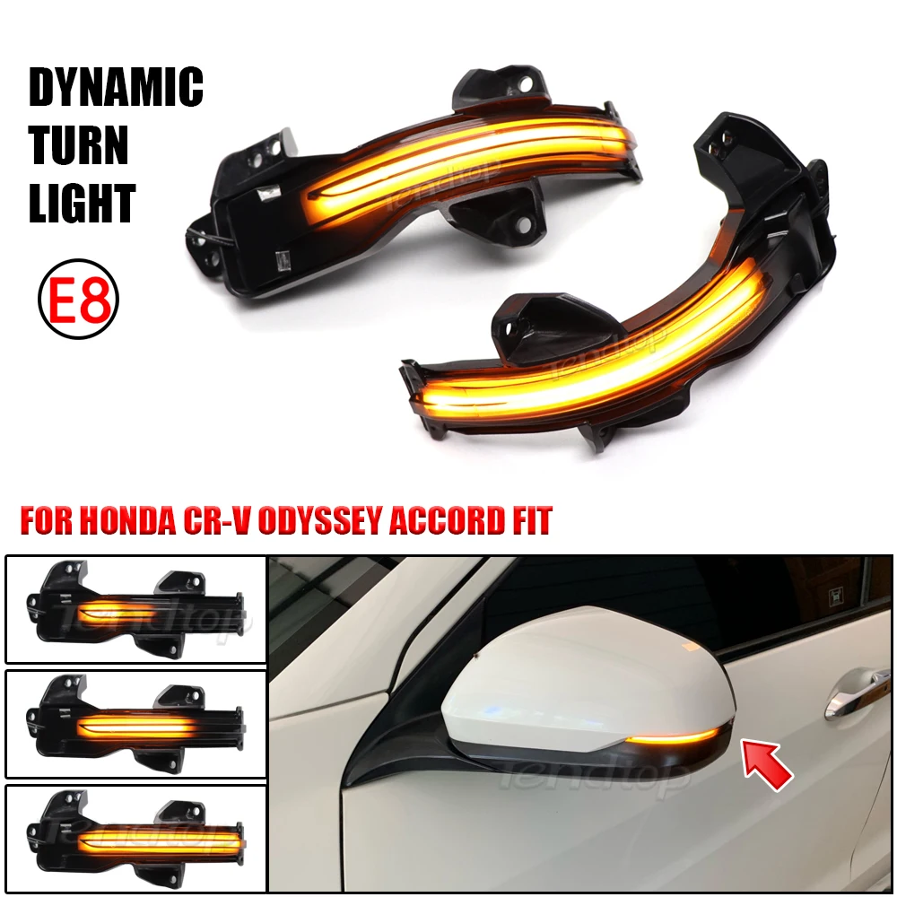 Dynamic LED Turn Signal Lamp For Honda CRV Accord FIT GK5 XRV Greiz Odyssey FIT Jazz City Sequential Blinker Light